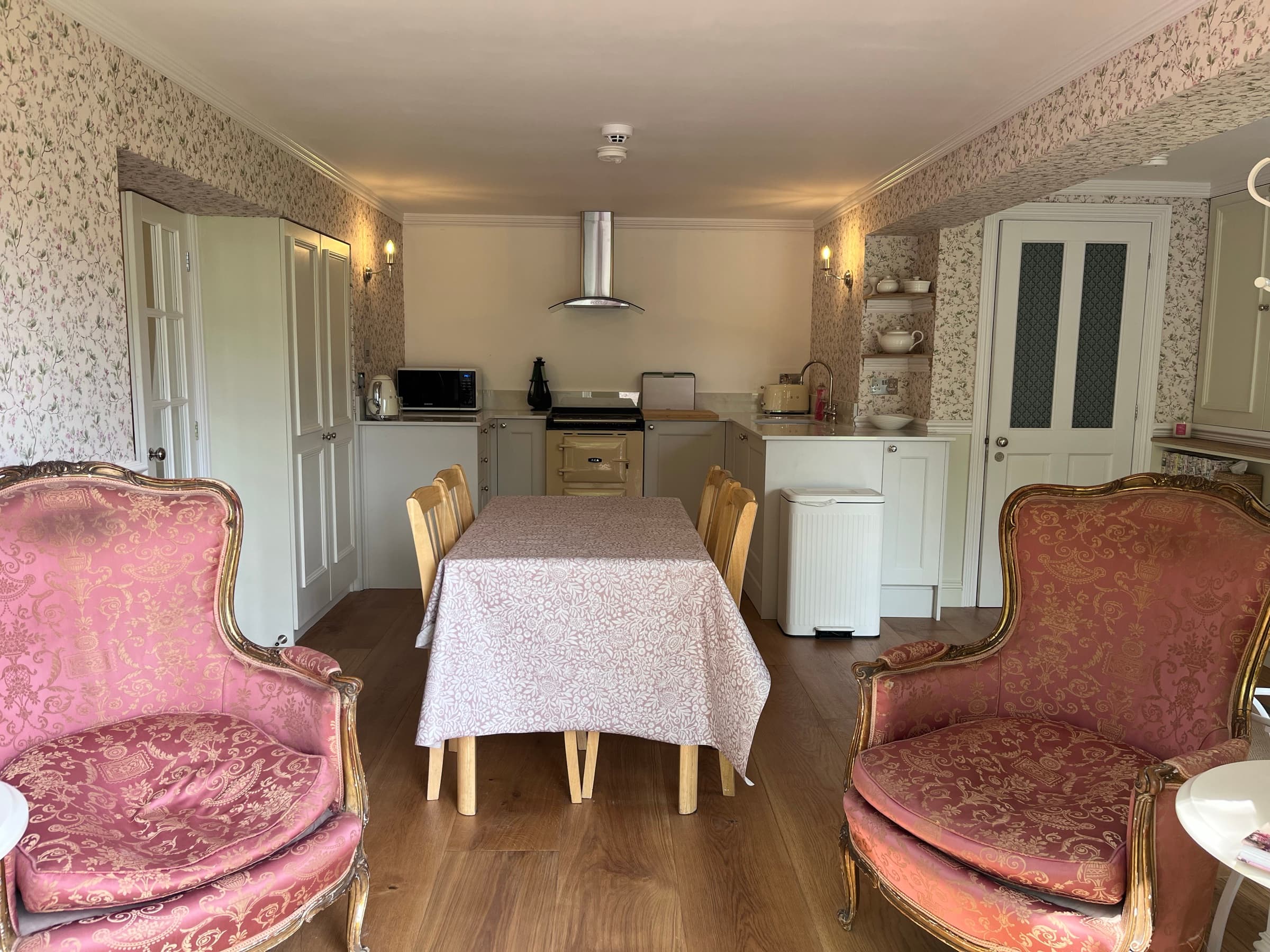 The open-plan kitchen, dining and sitting room at Ruthlin